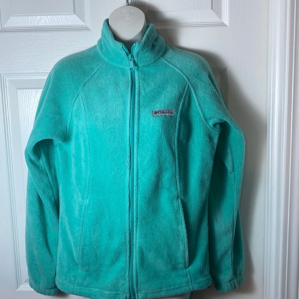 Columbia Benton Springs Women’s Fleece Full Zip Jacket Mint Green Size Small